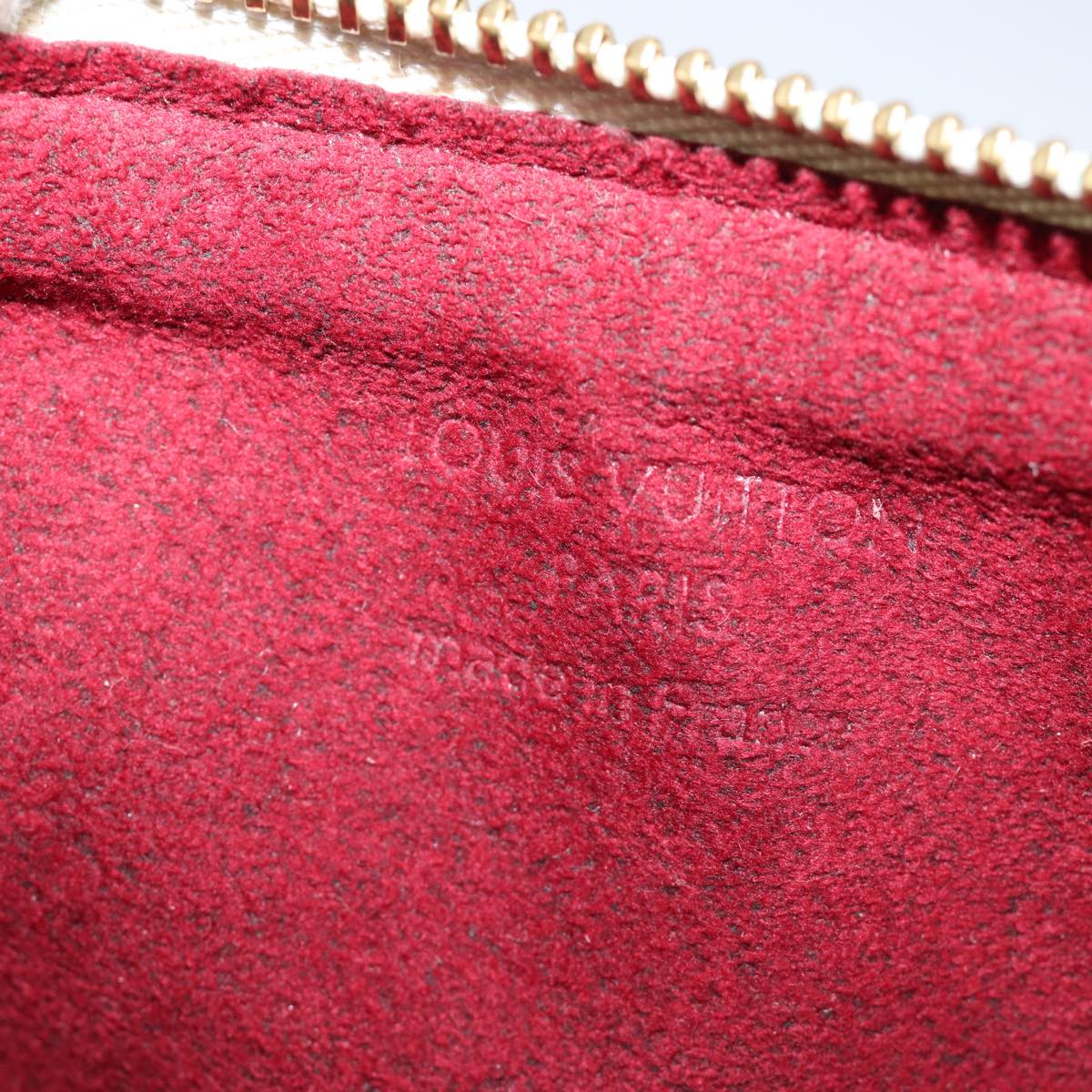 LOUIS VUITTON Monogram Multicolor Pochette MM Pouch White M60028 LV 75045
