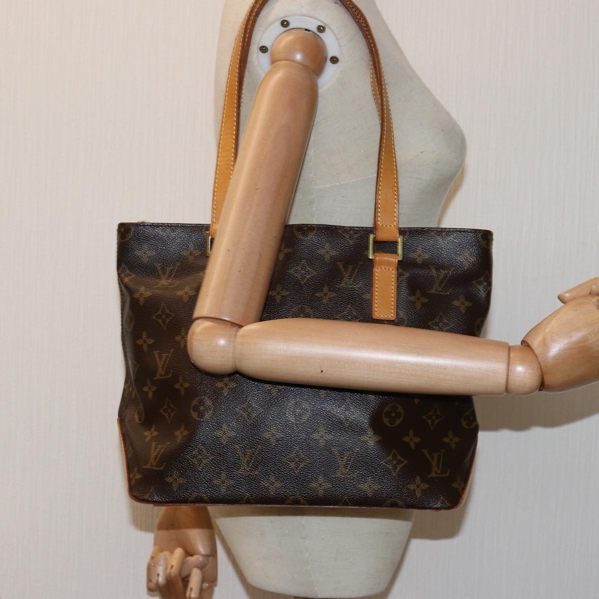 LOUIS VUITTON Monogram Cabas Piano Tote Bag M51148 LV 75068