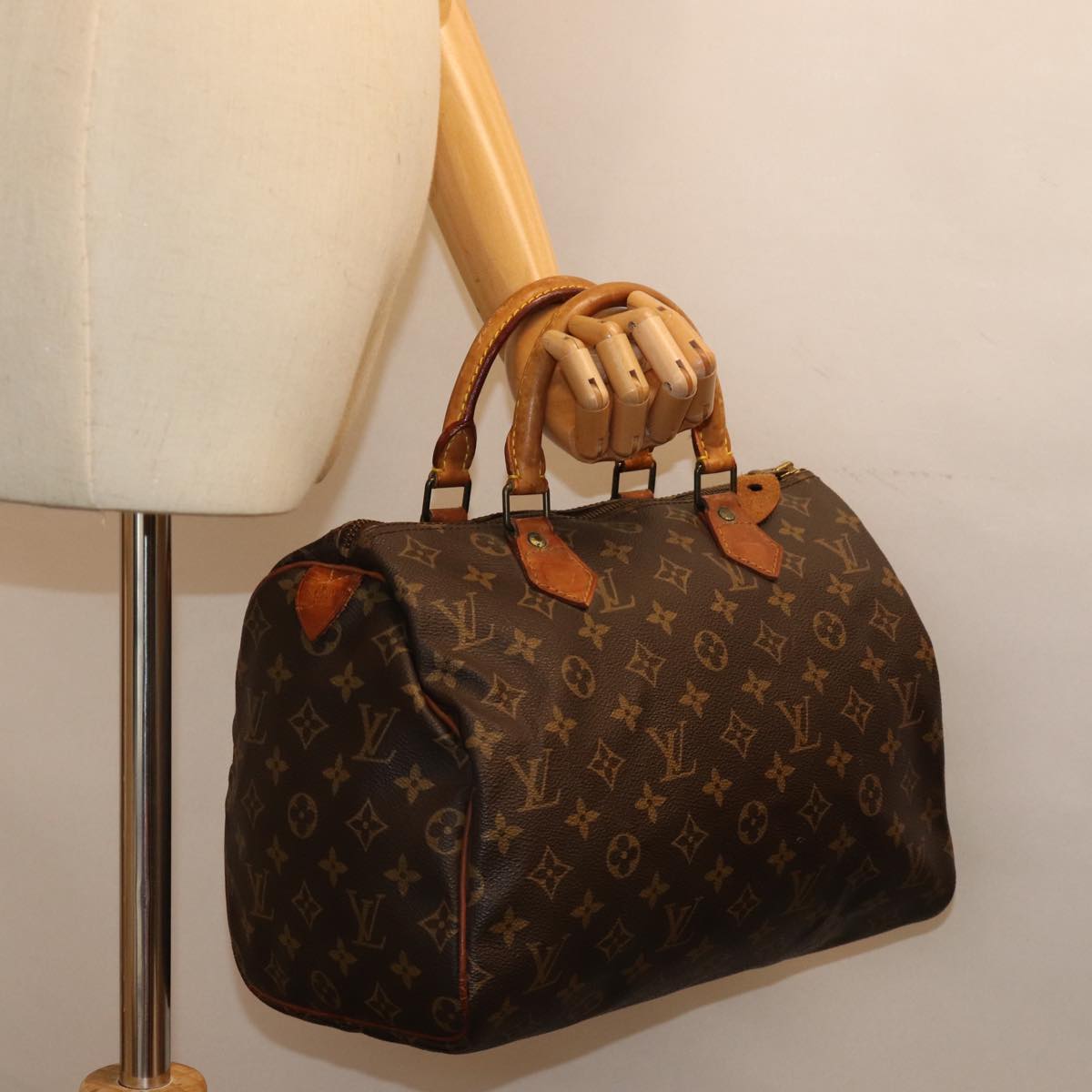 LOUIS VUITTON Monogram Speedy 30 Hand Bag M41526 LV 75075