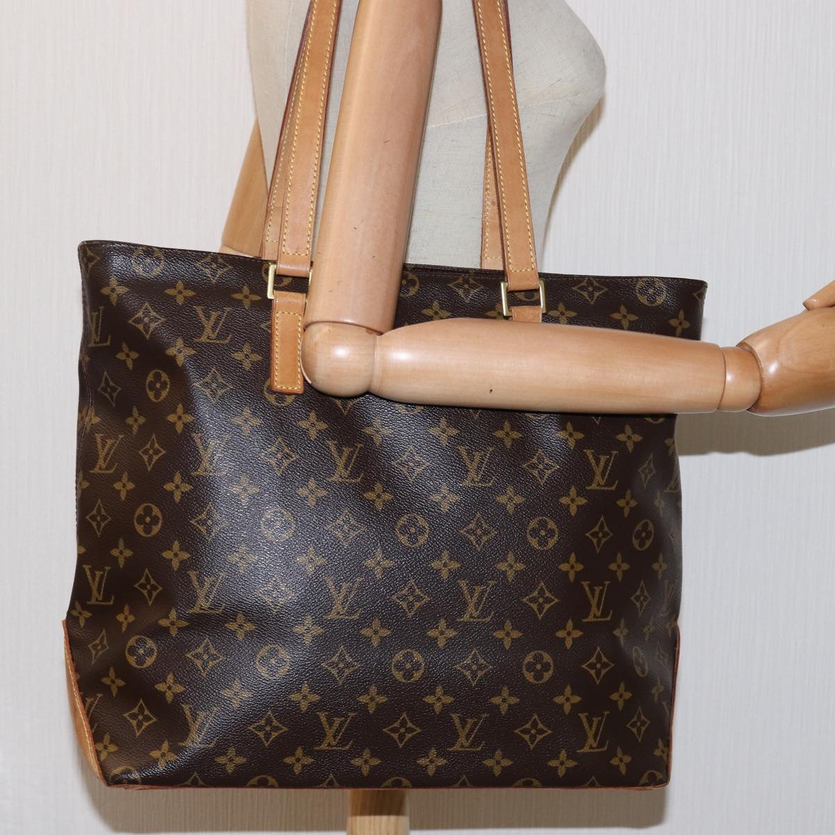 LOUIS VUITTON Monogram Cabas Mezzo Tote Bag M51151 LV 75085