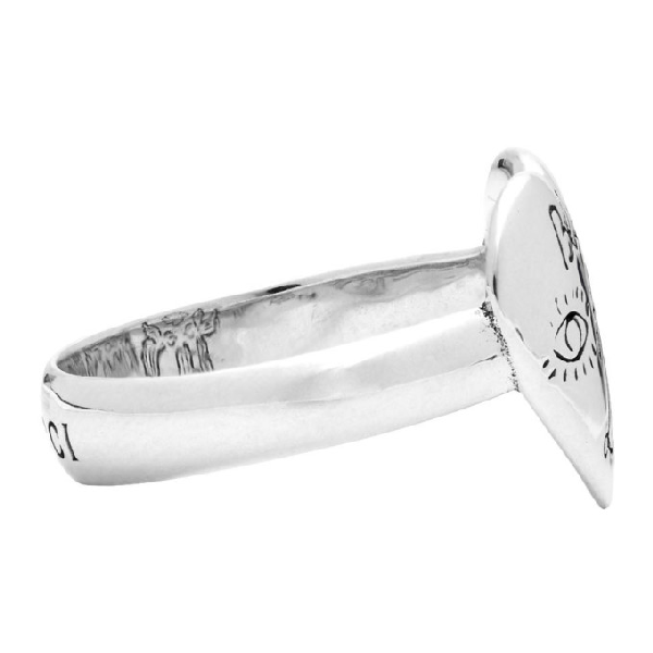 Luxury Gucci Trending 2025 Blind For Love Heart Ring in Sterling Silver