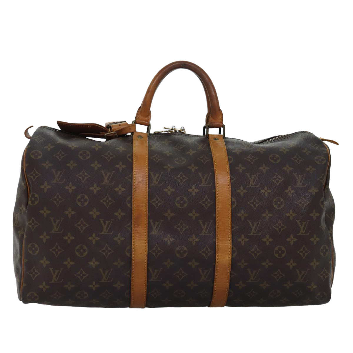 LOUIS VUITTON Monogram Keepall 50 Boston Bag M41426 LV 75089