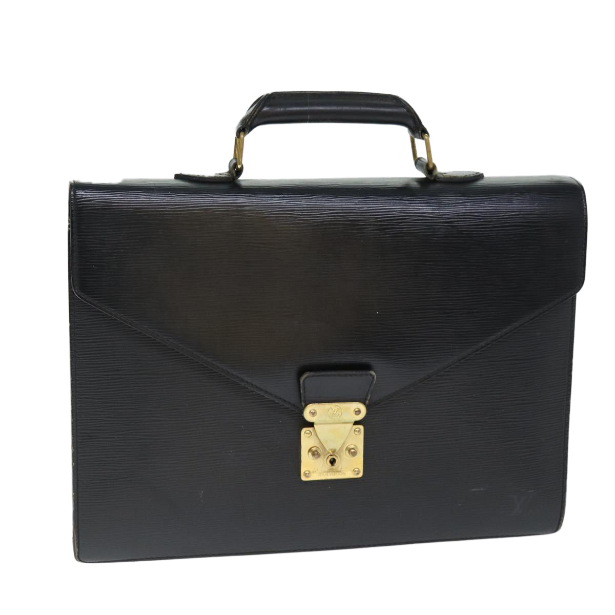 LOUIS VUITTON Epi Serviette Conseiller Briefcase Black M54422 LV 75093