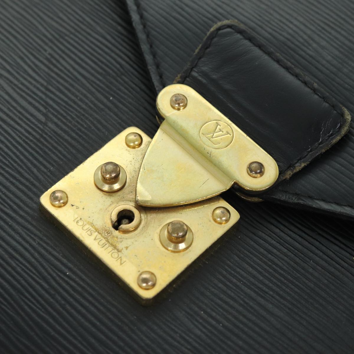 LOUIS VUITTON Epi Serviette Conseiller Briefcase Black M54422 LV 75093