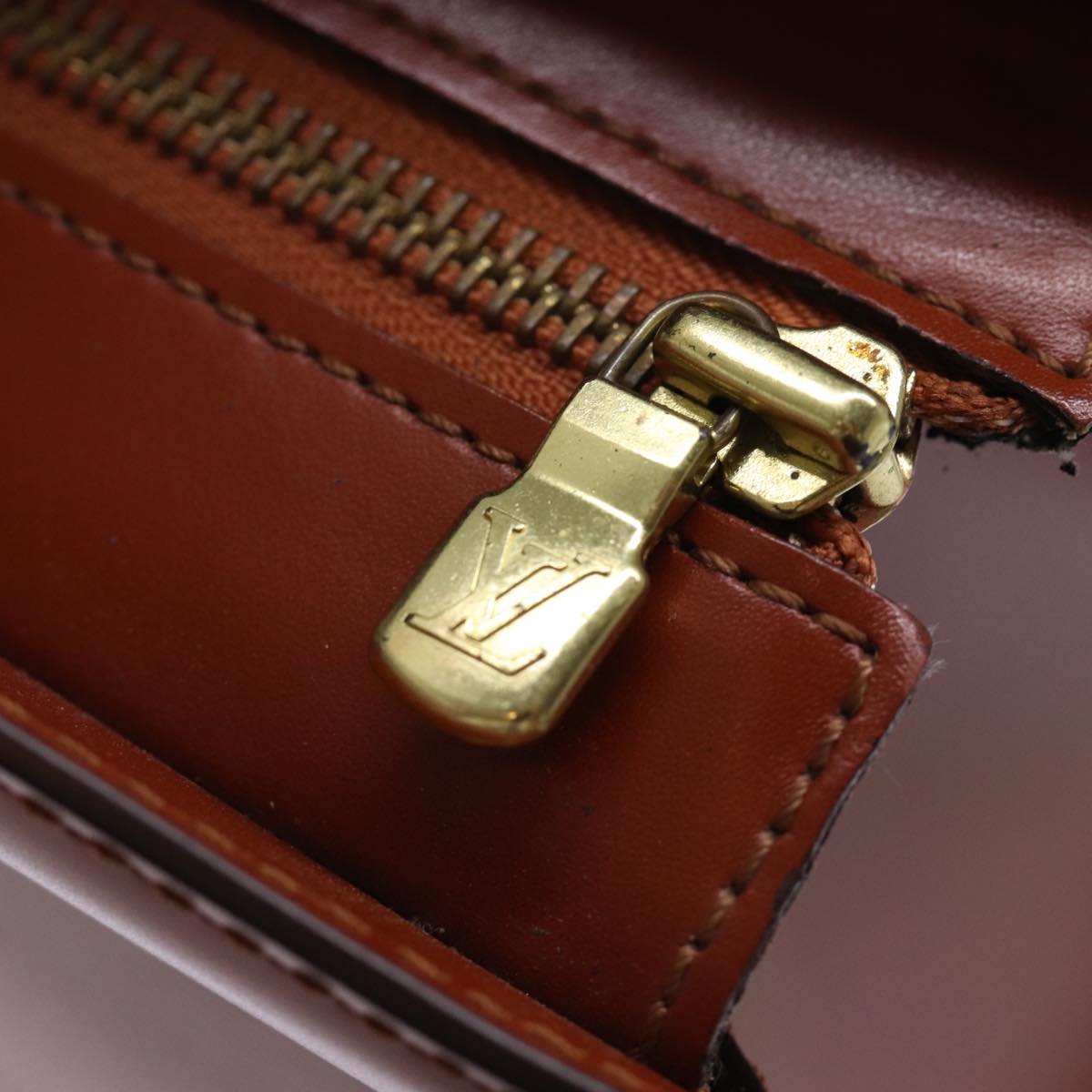 LOUIS VUITTON Epi Riviera Hand Bag Brown M48183 LV 75100