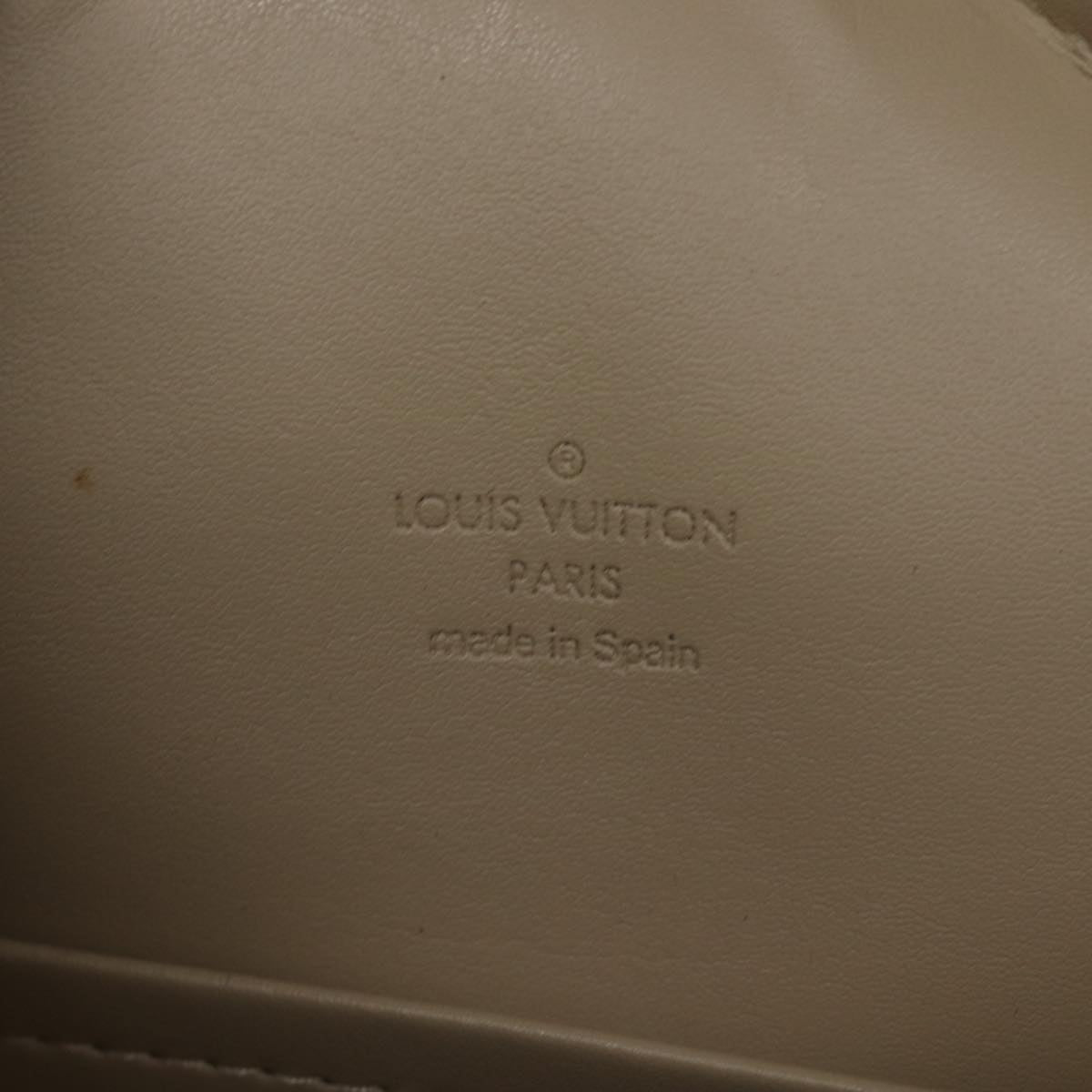 LOUIS VUITTON Monogram Vernis Sutton Boston Bag Beige M91139 LV 75103