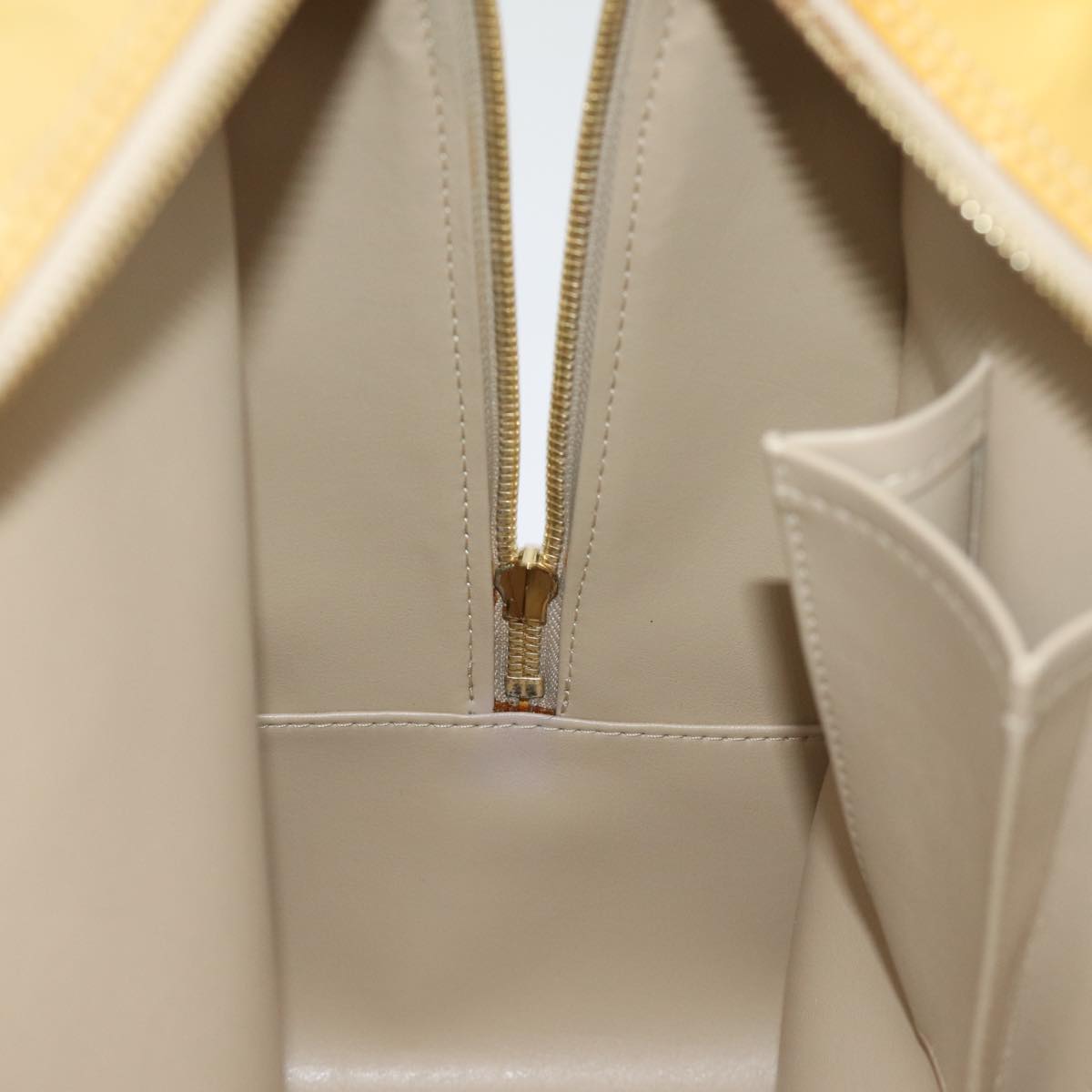 LOUIS VUITTON Monogram Vernis Sutton Boston Bag Beige M91139 LV 75103