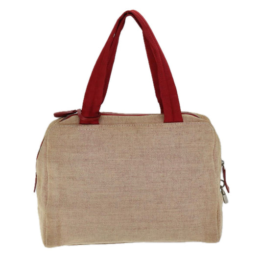 Luxury PradaSports Tote Bag Canvas Red Beige 75127