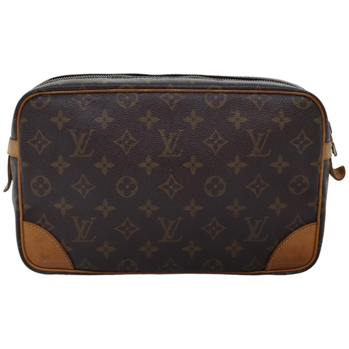LOUIS VUITTON Monogram Compiegne 28 Clutch Bag M51845 LV 75160