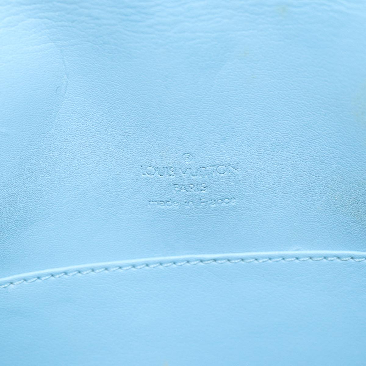 LOUIS VUITTON Monogram Vernis Thompson Street Bag Baby Blue M91009 75164