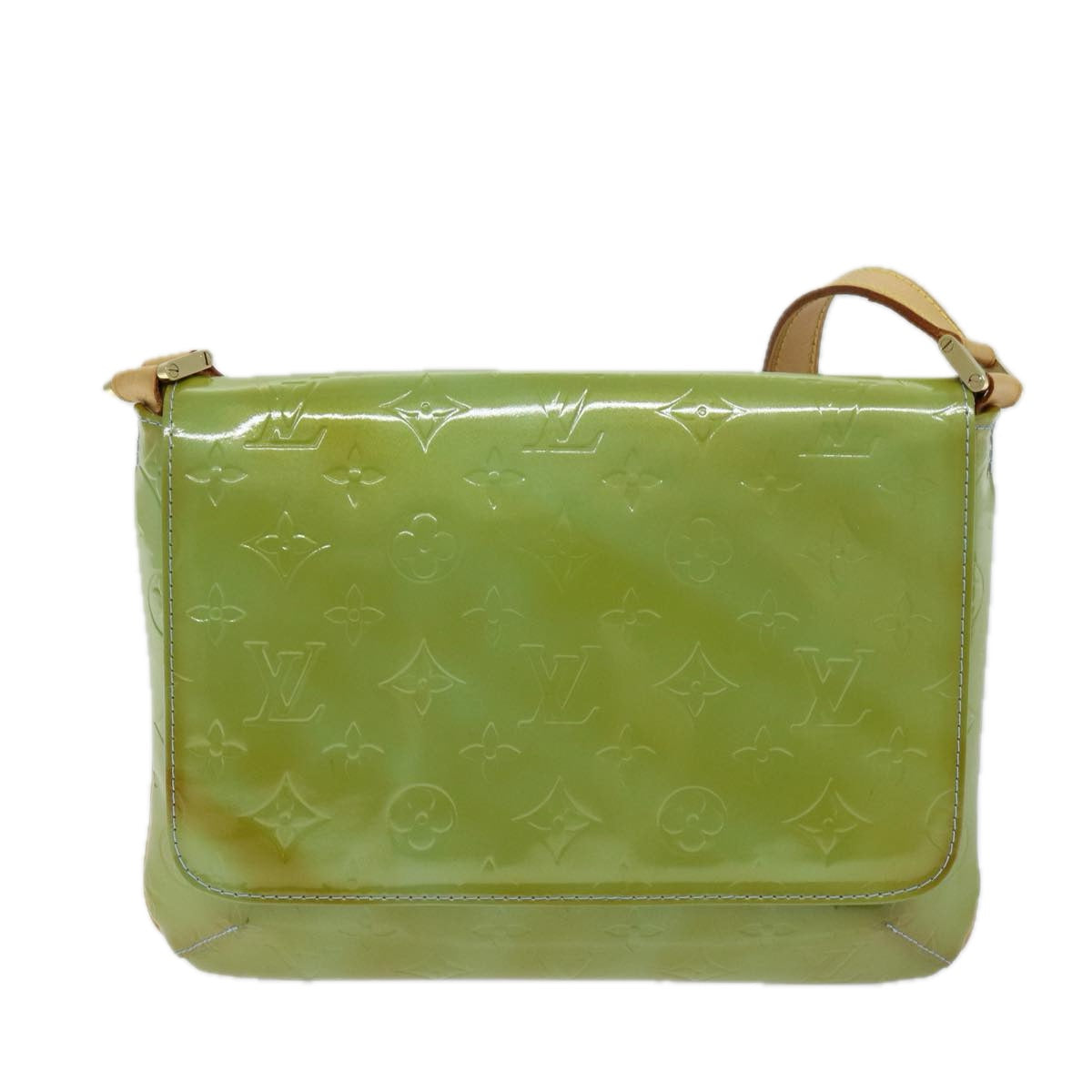 LOUIS VUITTON Monogram Vernis Thompson Street Bag Baby Blue M91009 LV 75165