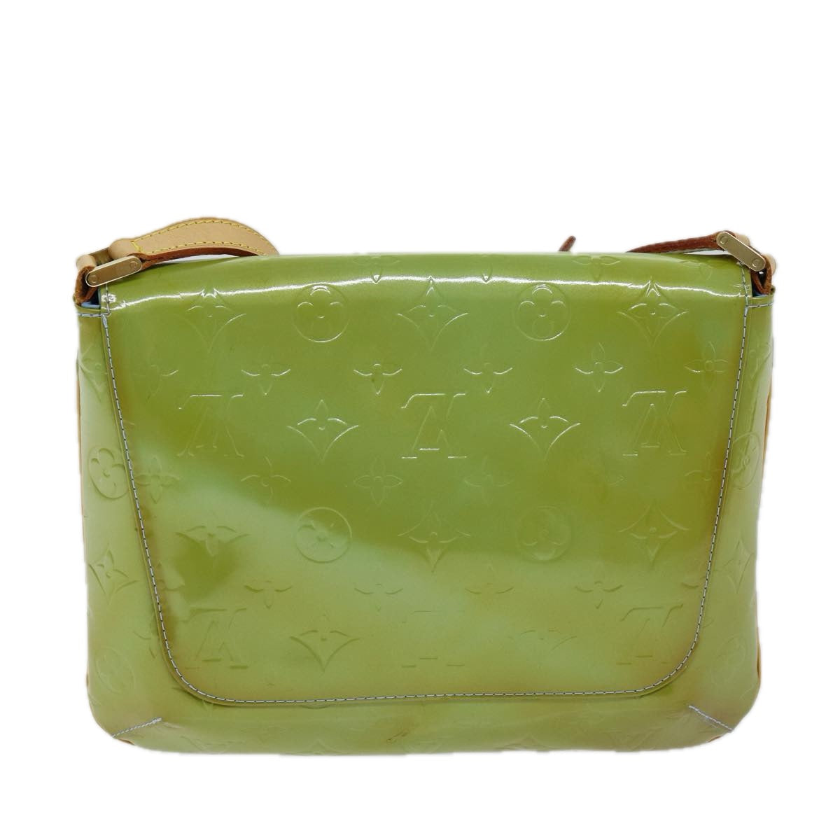 LOUIS VUITTON Monogram Vernis Thompson Street Bag Baby Blue M91009 LV 75165