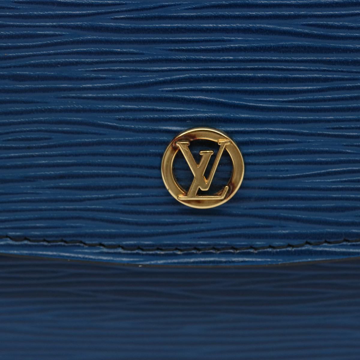 LOUIS VUITTON Epi Montaigne 27 Clutch Bag Blue M52655 LV 75166