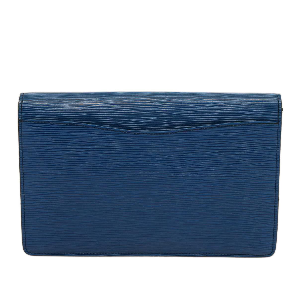 LOUIS VUITTON Epi Montaigne 27 Clutch Bag Blue M52655 LV 75166