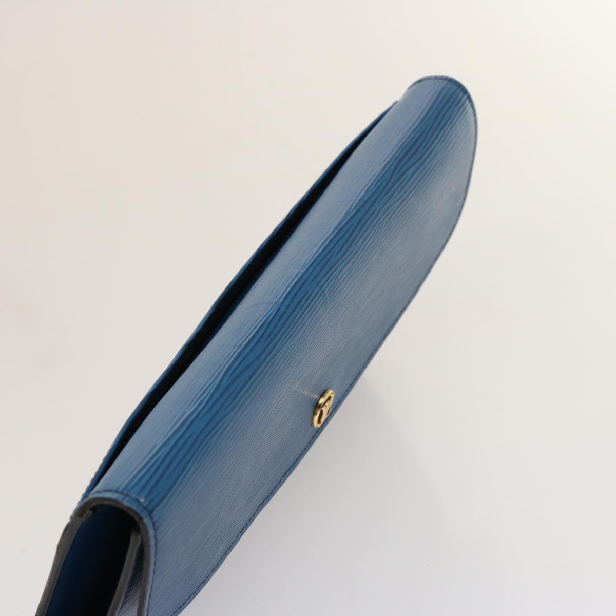 LOUIS VUITTON Epi Montaigne 27 Clutch Bag Blue M52655 LV 75166