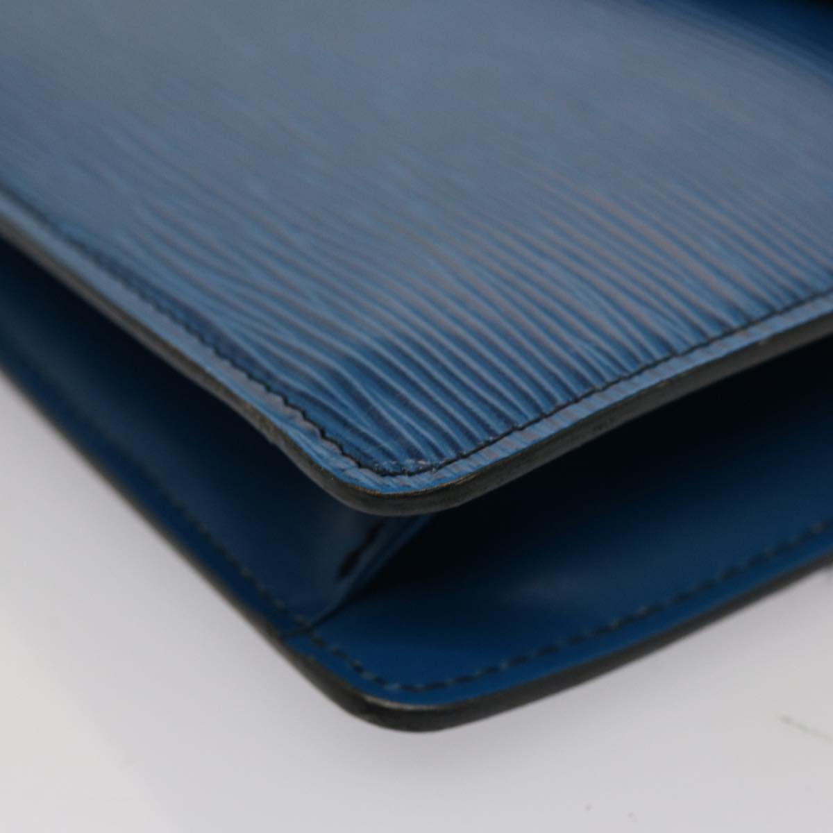 LOUIS VUITTON Epi Montaigne 27 Clutch Bag Blue M52655 LV 75166