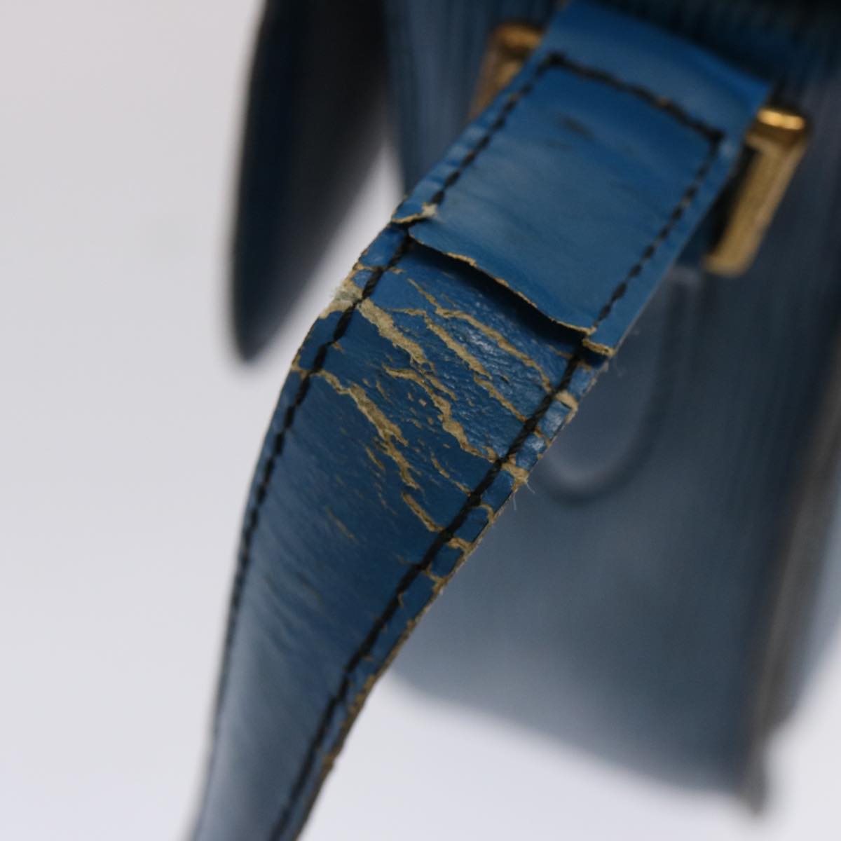 LOUIS VUITTON Epi Saint Cloud GM Shoulder Bag Toledo Blue M52195 LV 75169