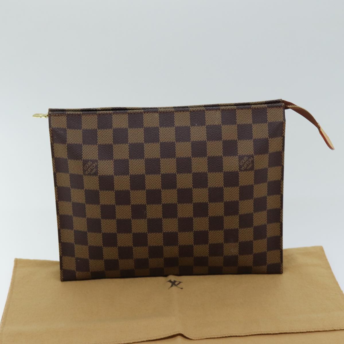 LOUIS VUITTON Damier Ebene Poche Toilette 26 Pouch N47543 LV 75175