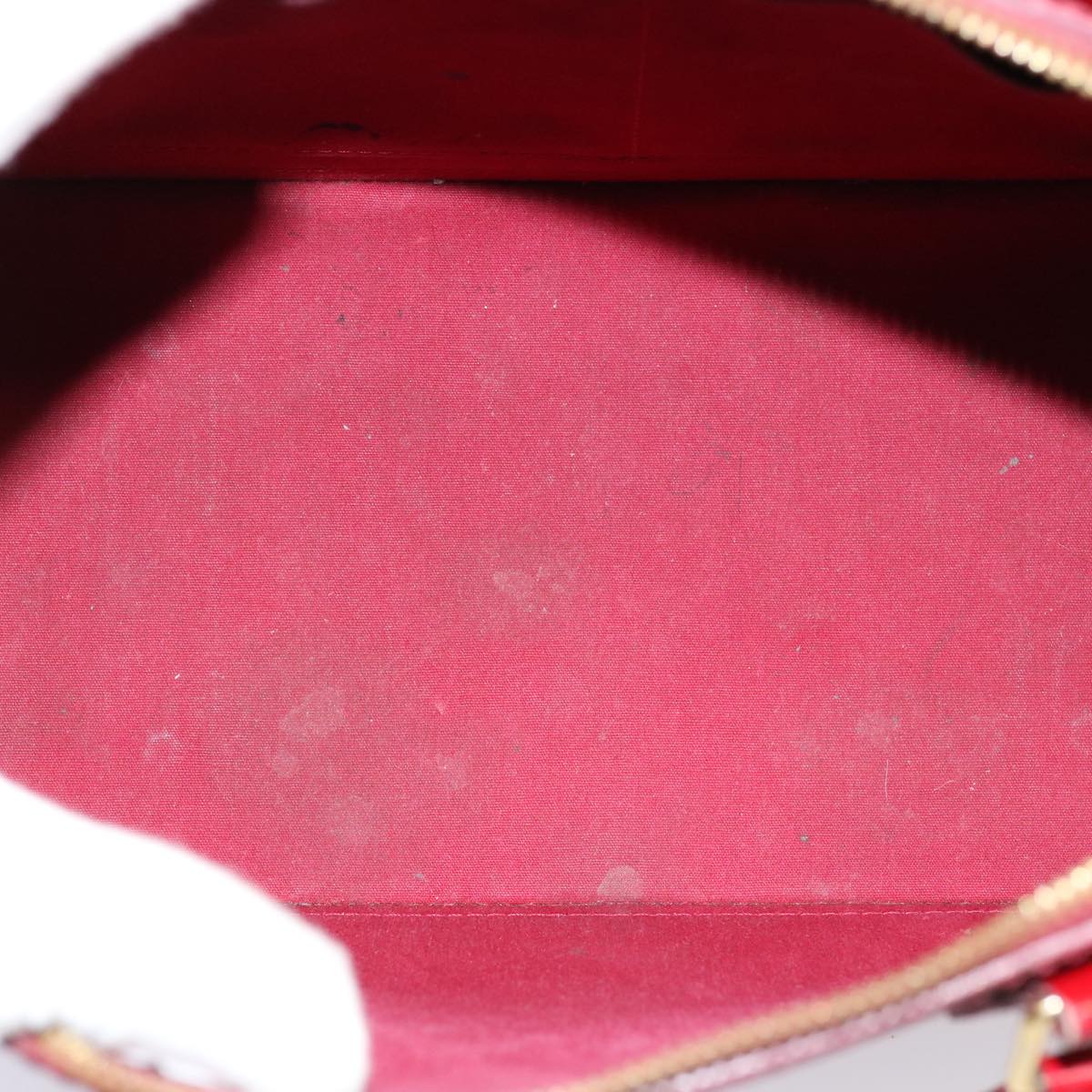LOUIS VUITTON Monogram Vernis Alma PM Hand Bag Red Slys M90169 LV 75188