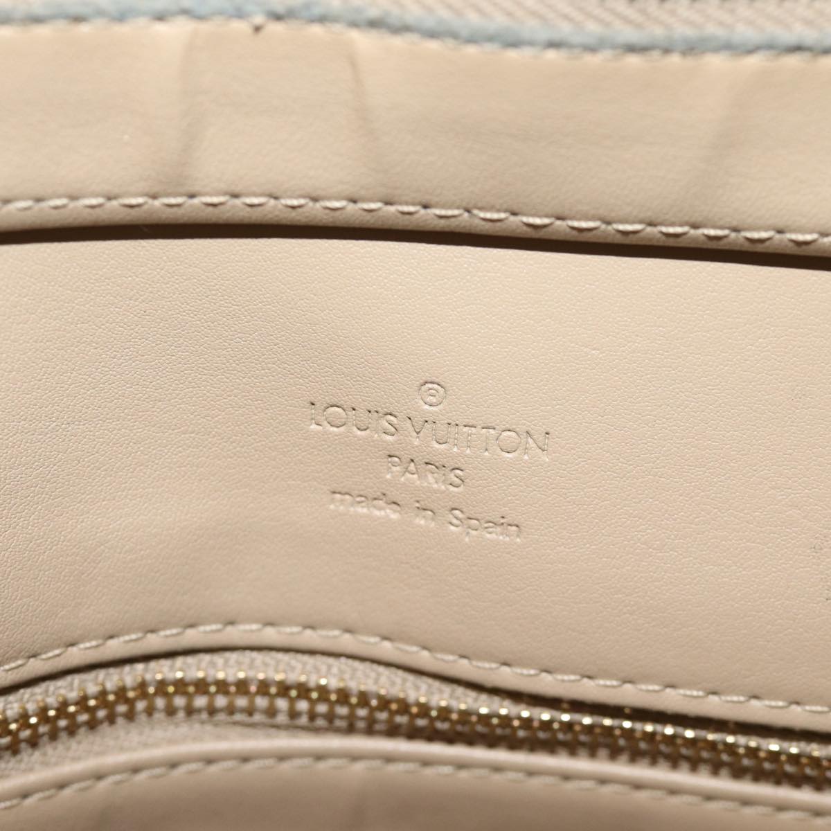 LOUIS VUITTON Monogram Vernis Houston Hand Bag Beige M91004 LV 75190