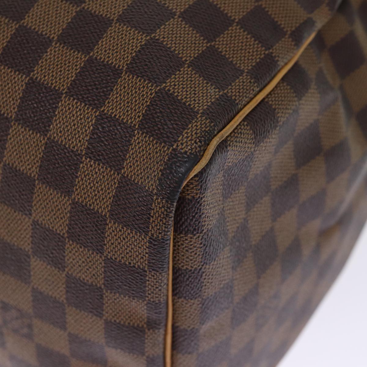 LOUIS VUITTON Damier Ebene Keepall 45 Boston Bag LV 75198A