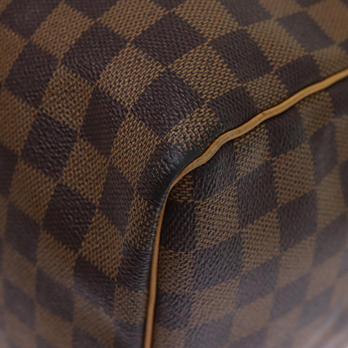 LOUIS VUITTON Damier Ebene Keepall 45 Boston Bag LV 75198A