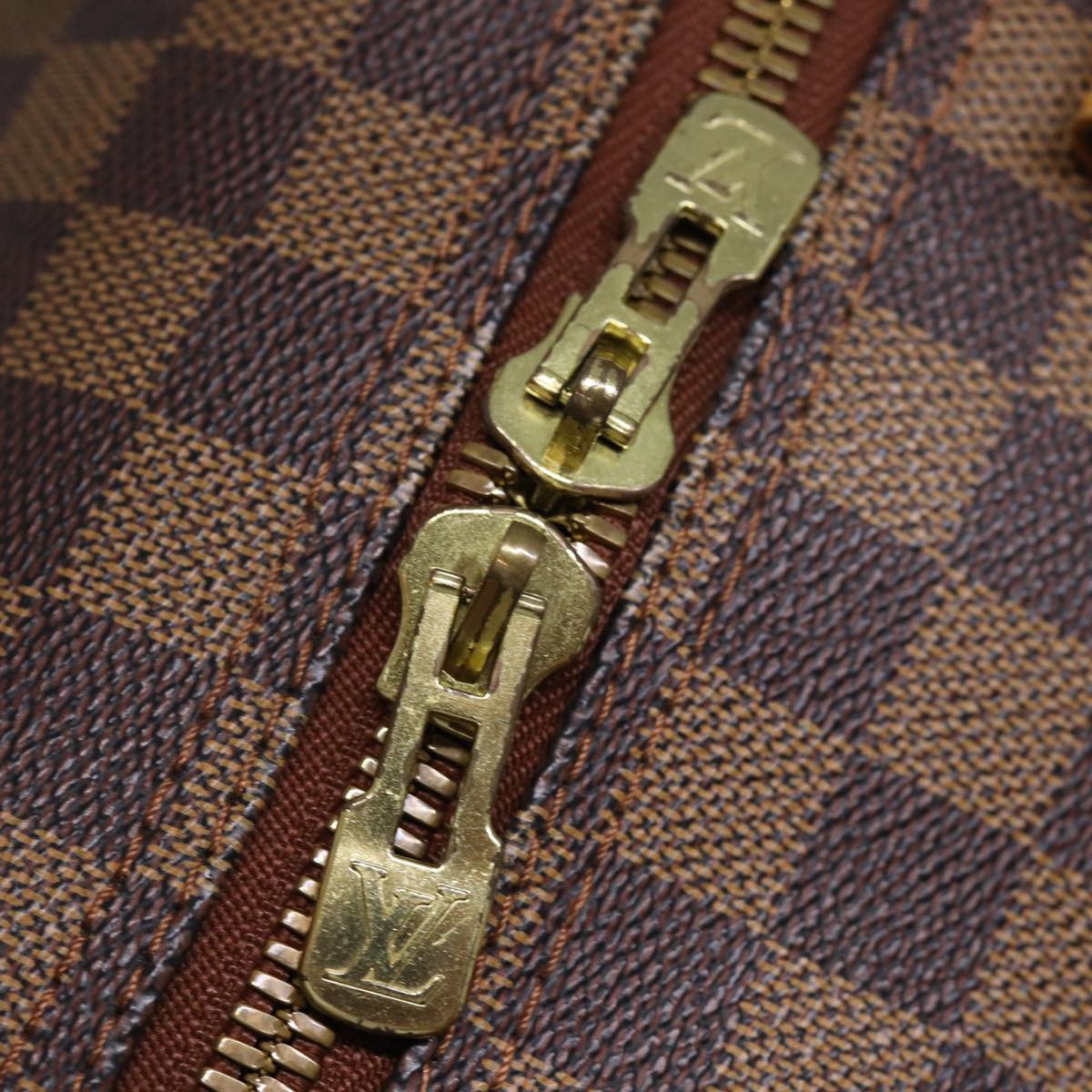 LOUIS VUITTON Damier Ebene Keepall 45 Boston Bag LV 75198A