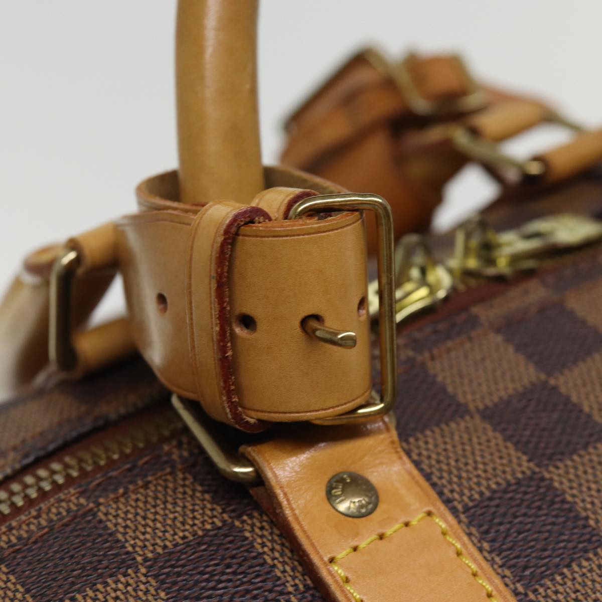 LOUIS VUITTON Damier Ebene Keepall 45 Boston Bag LV 75198A