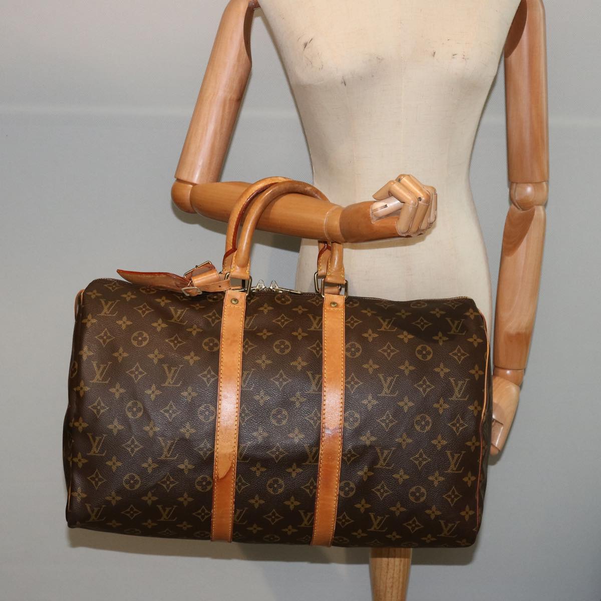 LOUIS VUITTON Monogram Keepall 45 Boston Bag M41428 LV 75201
