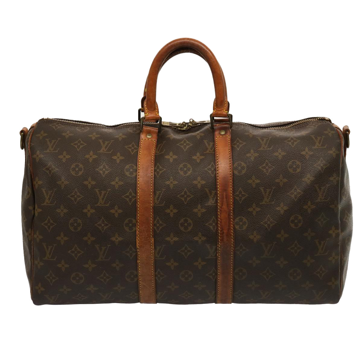 LOUIS VUITTON Monogram Keepall Bandouliere 45 Boston Bag M41418 LV 75202