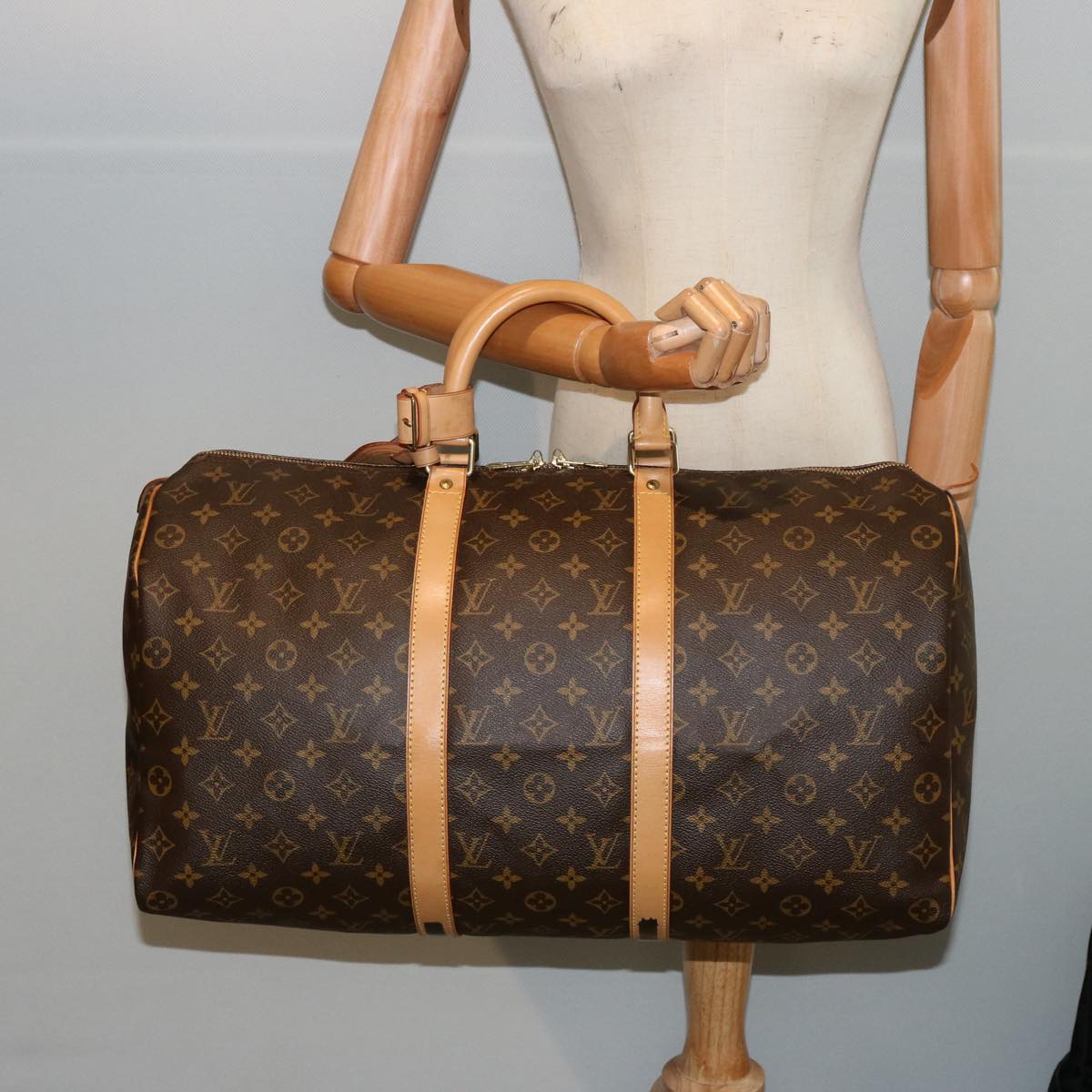 LOUIS VUITTON Monogram Keepall 50 Boston Bag M41426 LV 75203