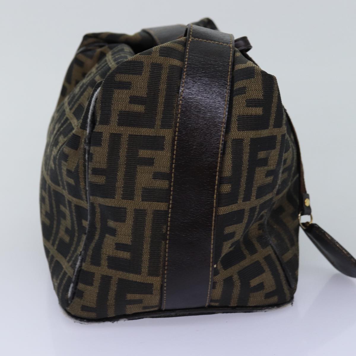 Luxury Fendi Zucca Canvas Vanity Cosmetic Pouch Brown Black75223