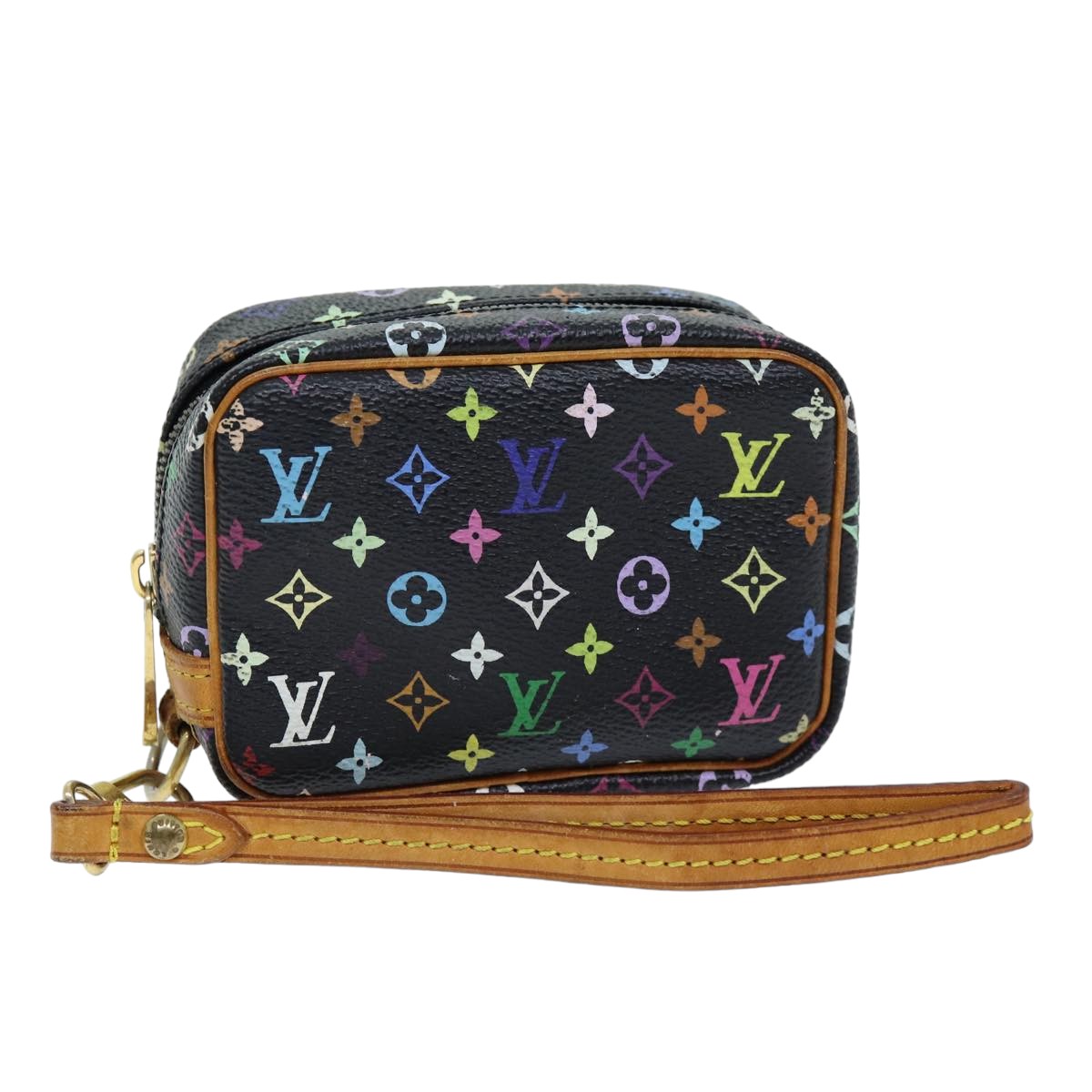 LOUIS VUITTON Monogram Multicolor Trousse Wapity Pouch Black M58034 75258