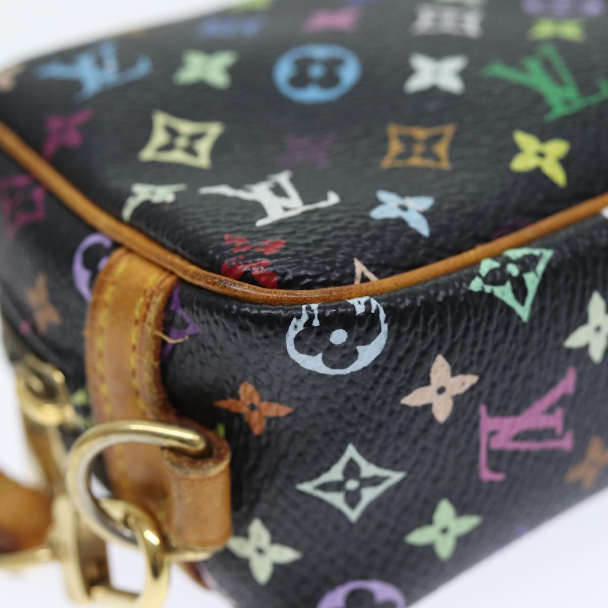 LOUIS VUITTON Monogram Multicolor Trousse Wapity Pouch Black M58034 75258