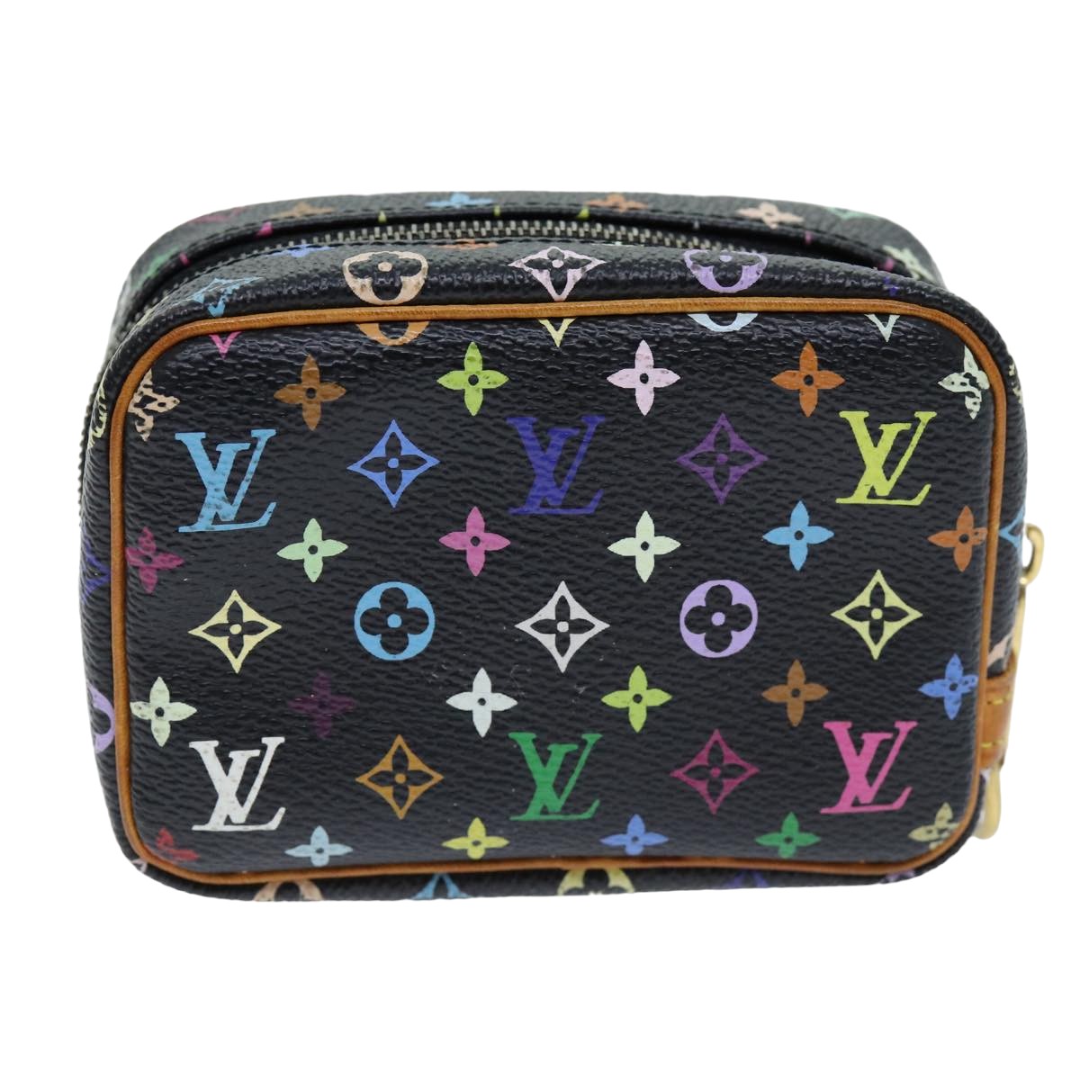 LOUIS VUITTON Monogram Multicolor Trousse Wapity Pouch Black M58034 75258