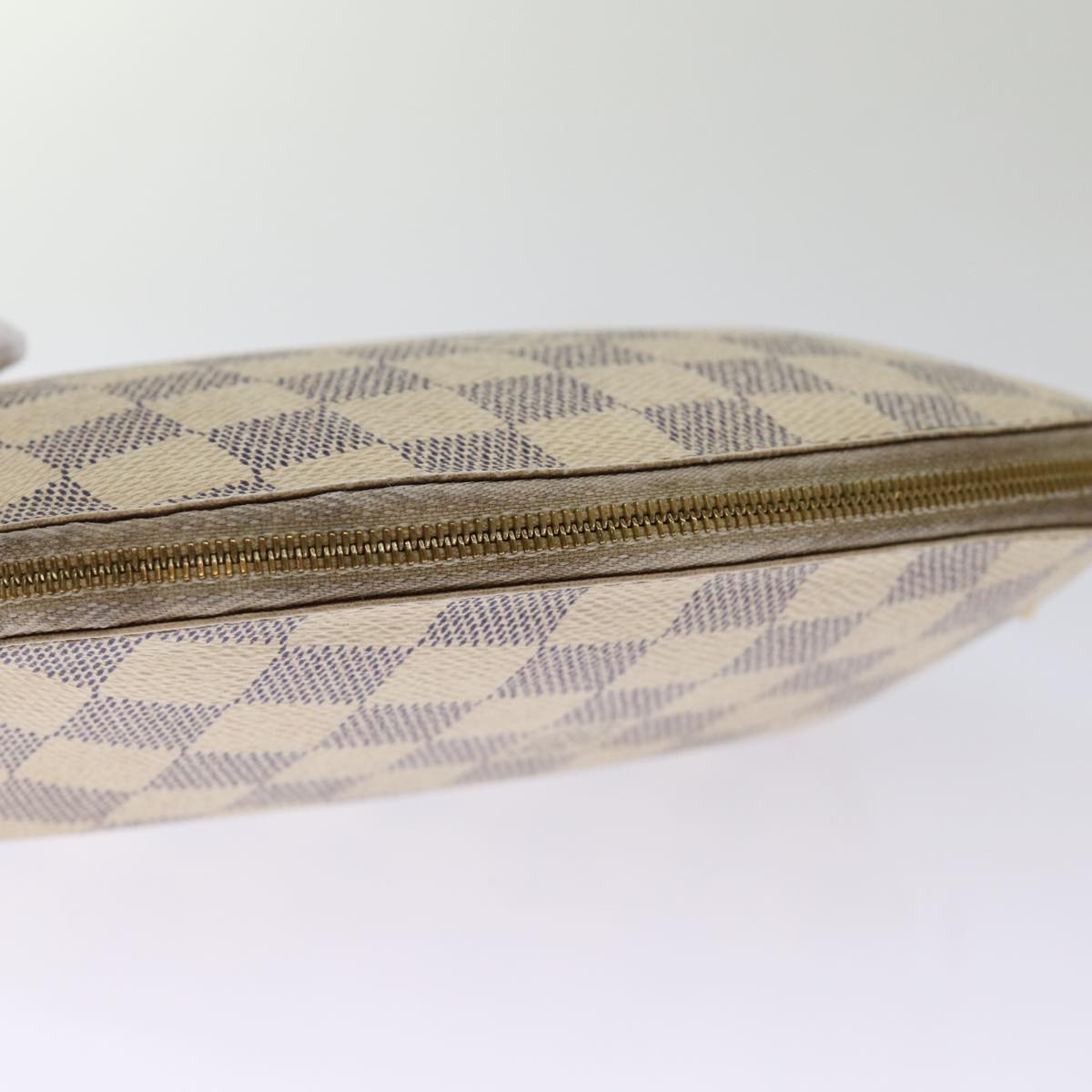 LOUIS VUITTON Damier Azur Pochette Cosmetic PM Pouch N60024 LV 75259