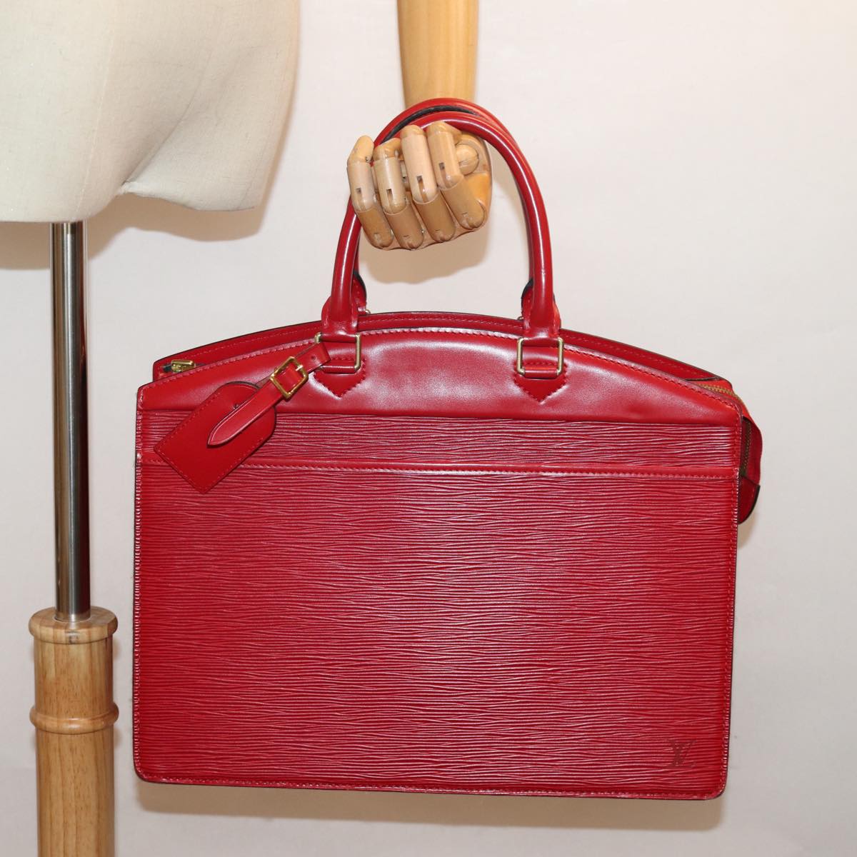 LOUIS VUITTON Epi Riviera Hand Bag Red M48187 LV 75273