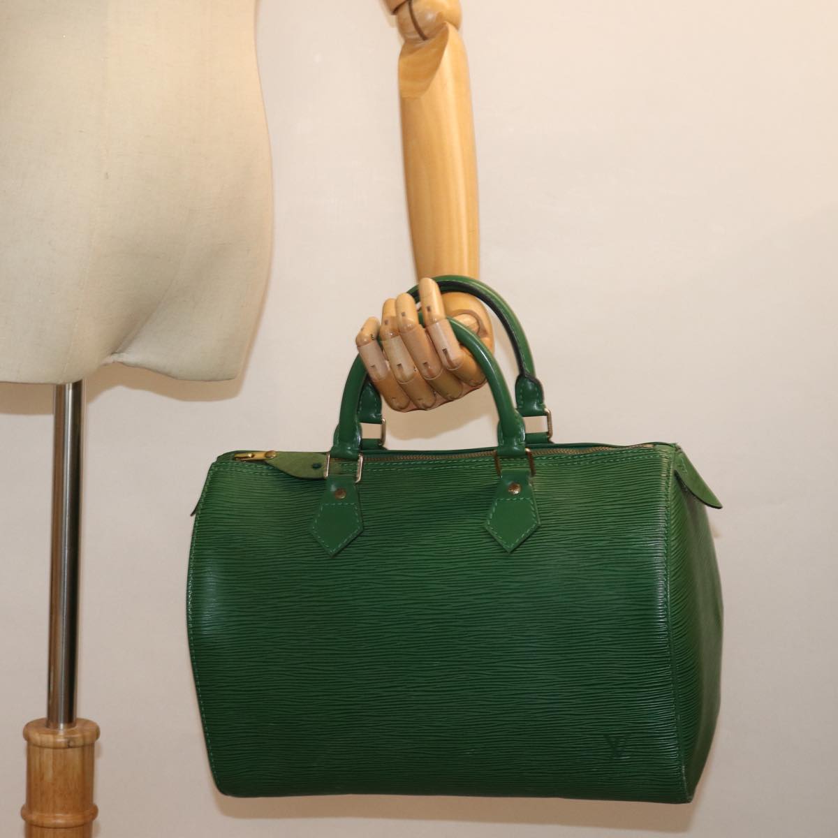 LOUIS VUITTON Epi Speedy 30 Hand Bag Borneo Green M43004 LV 75279
