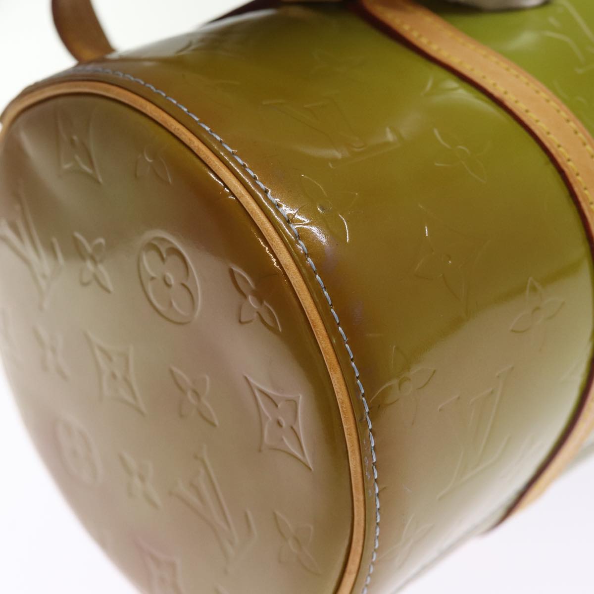 LOUIS VUITTON Monogram Vernis Bedford Hand Bag Baby Blue M91007 LV 75281