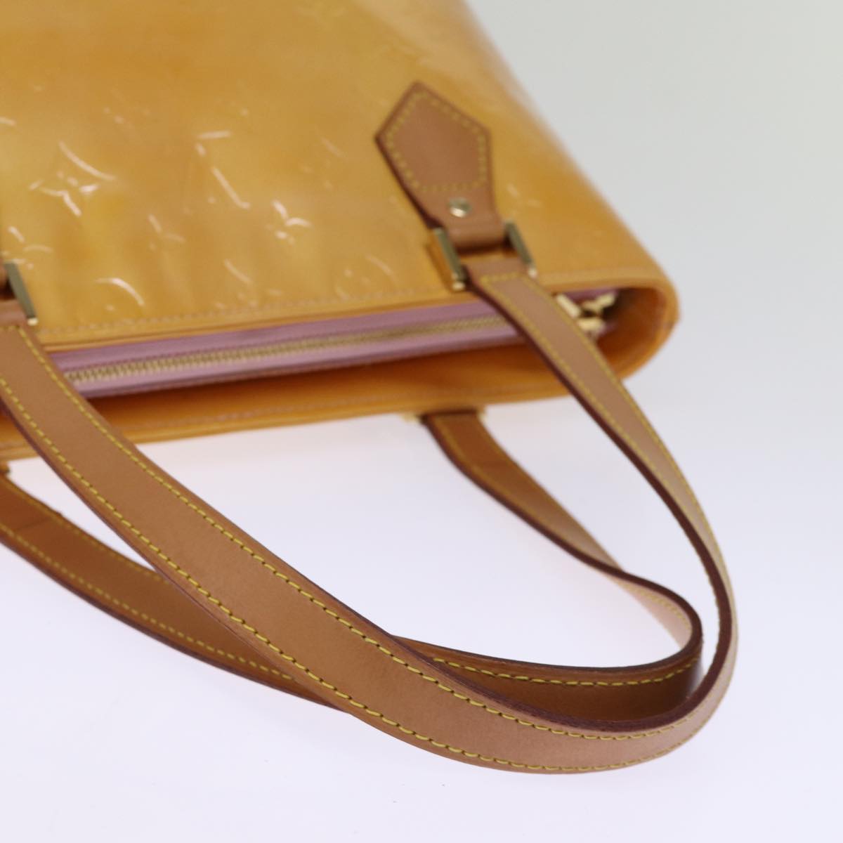 LOUIS VUITTON Monogram Vernis Houston Bag Marshmallow Pink M91302 LV 75283