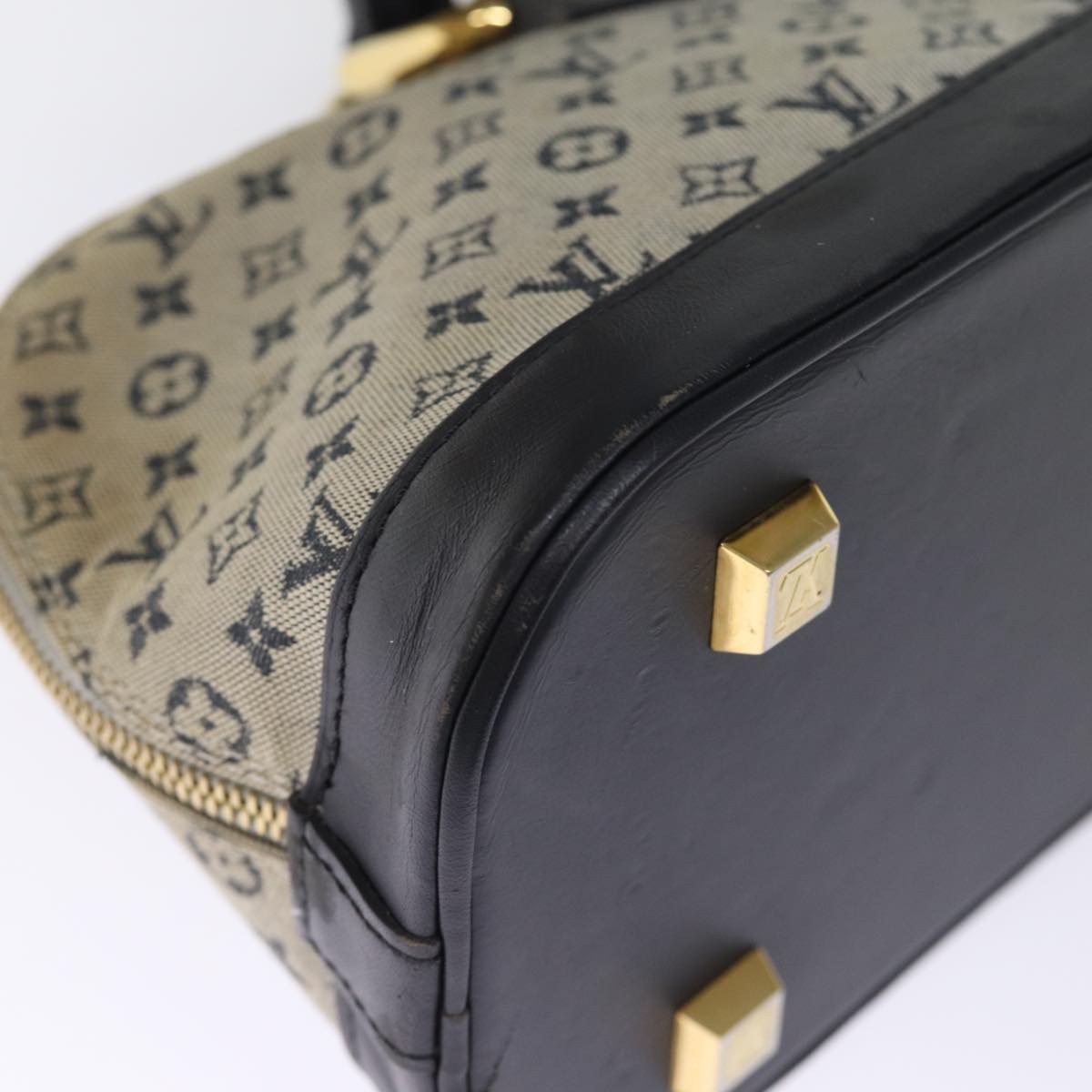 LOUIS VUITTON Monogram Mini Alma Ron Hand Bag Blue M92205 LV 75285