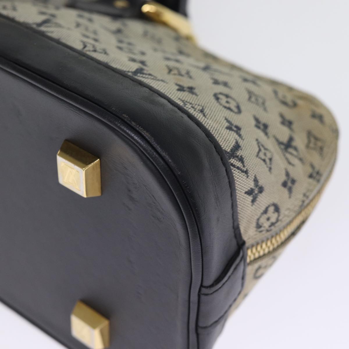 LOUIS VUITTON Monogram Mini Alma Ron Hand Bag Blue M92205 LV 75285