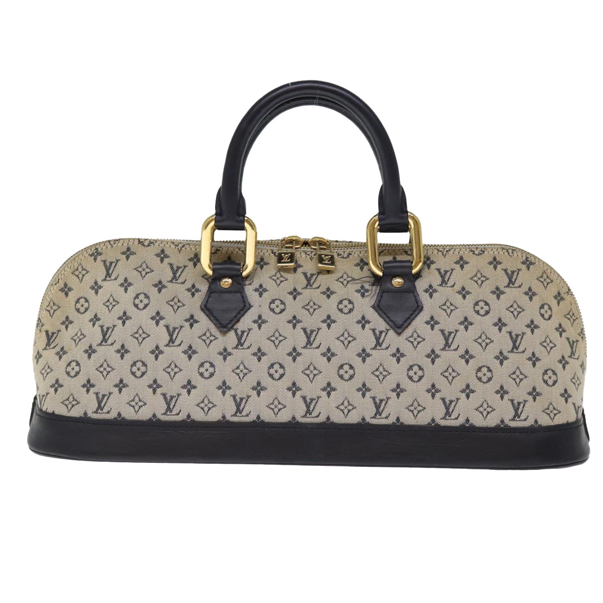 LOUIS VUITTON Monogram Mini Alma Ron Hand Bag Blue M92205 LV 75285