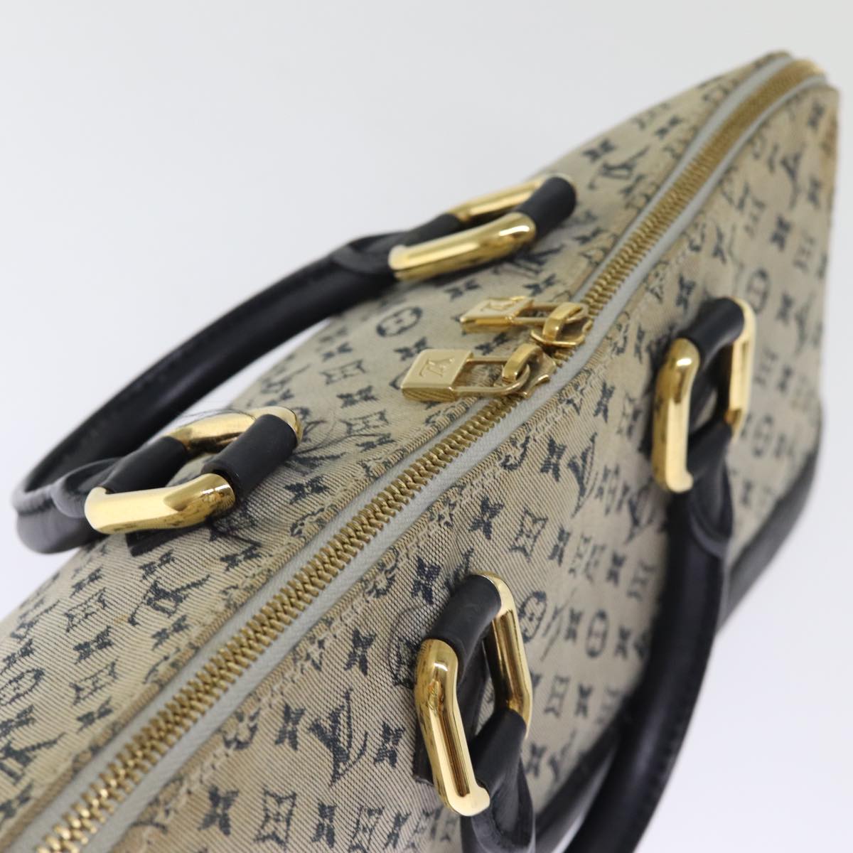LOUIS VUITTON Monogram Mini Alma Ron Hand Bag Blue M92205 LV 75285