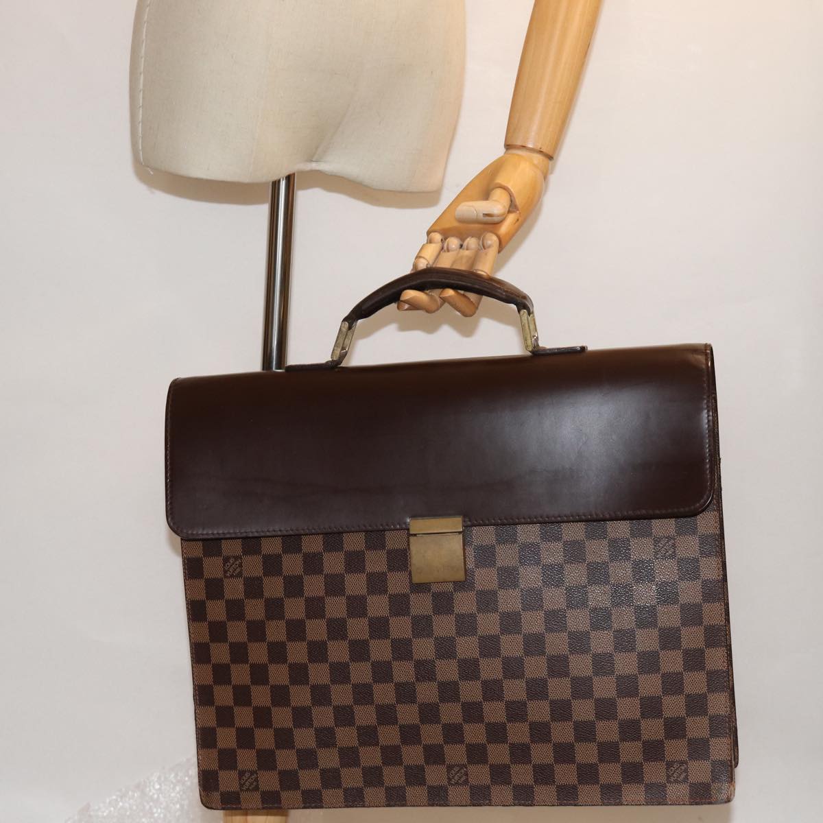 LOUIS VUITTON Damier Ebene Altona GM Hand Bag N53312 LV 75305