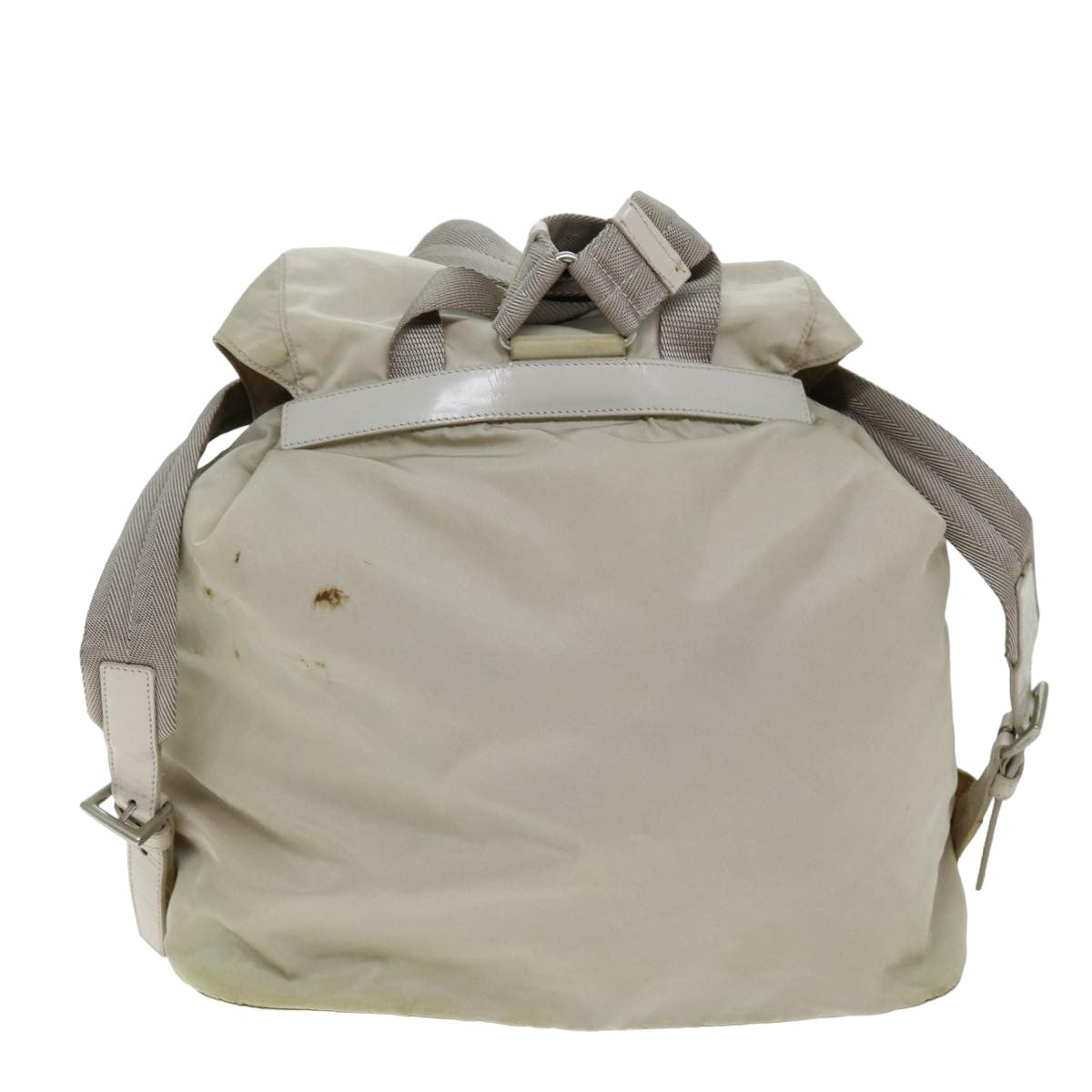 Luxury PradaBackpack Nylon Cream 75340