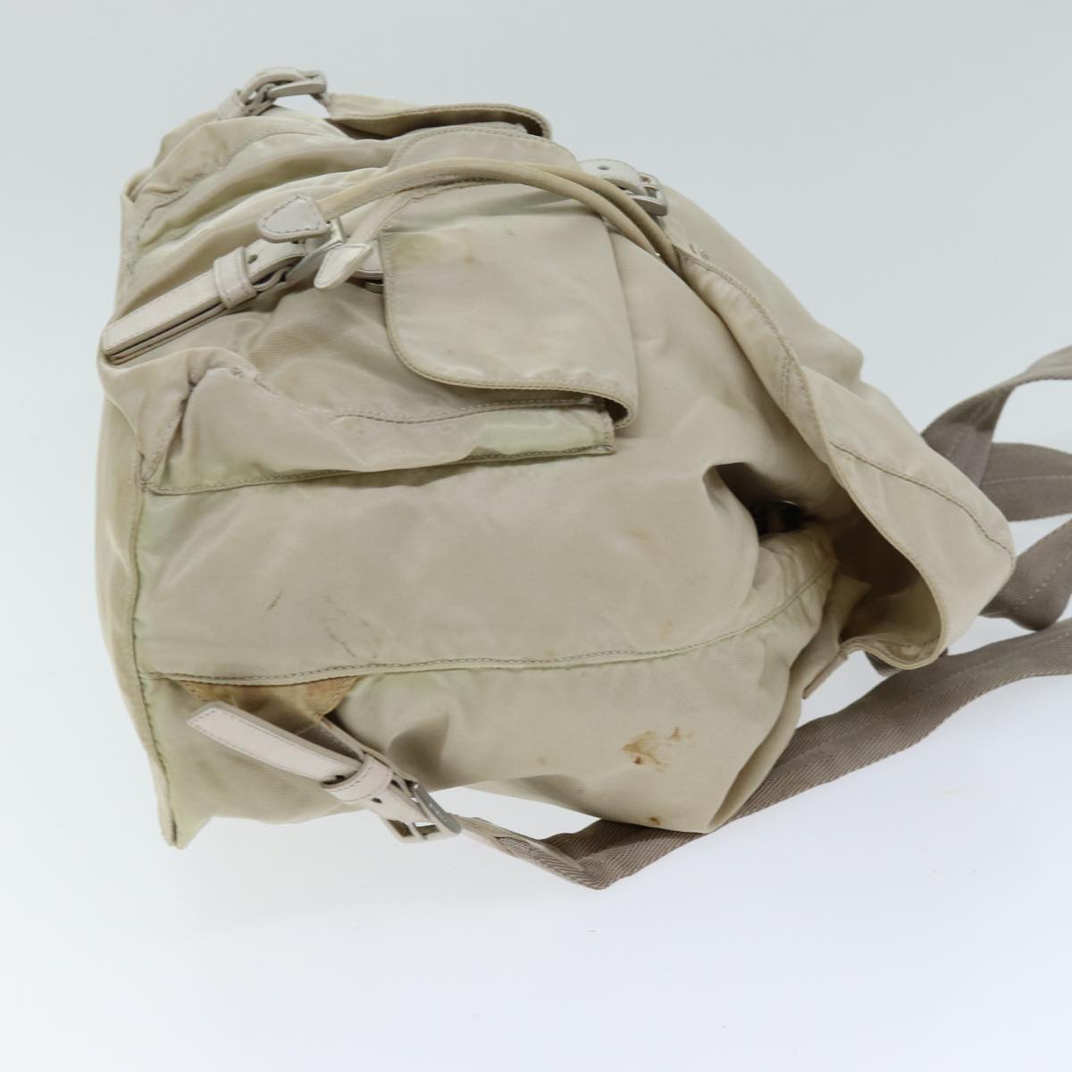 Luxury PradaBackpack Nylon Cream 75340