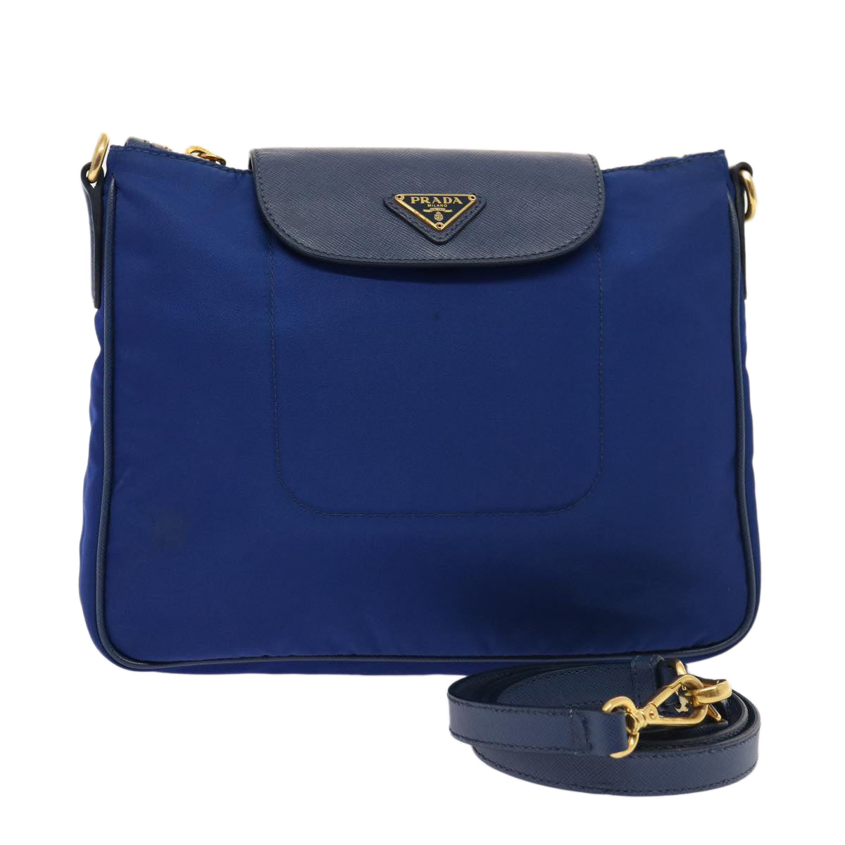Luxury PradaShoulder Bag Nylon Blue 75359