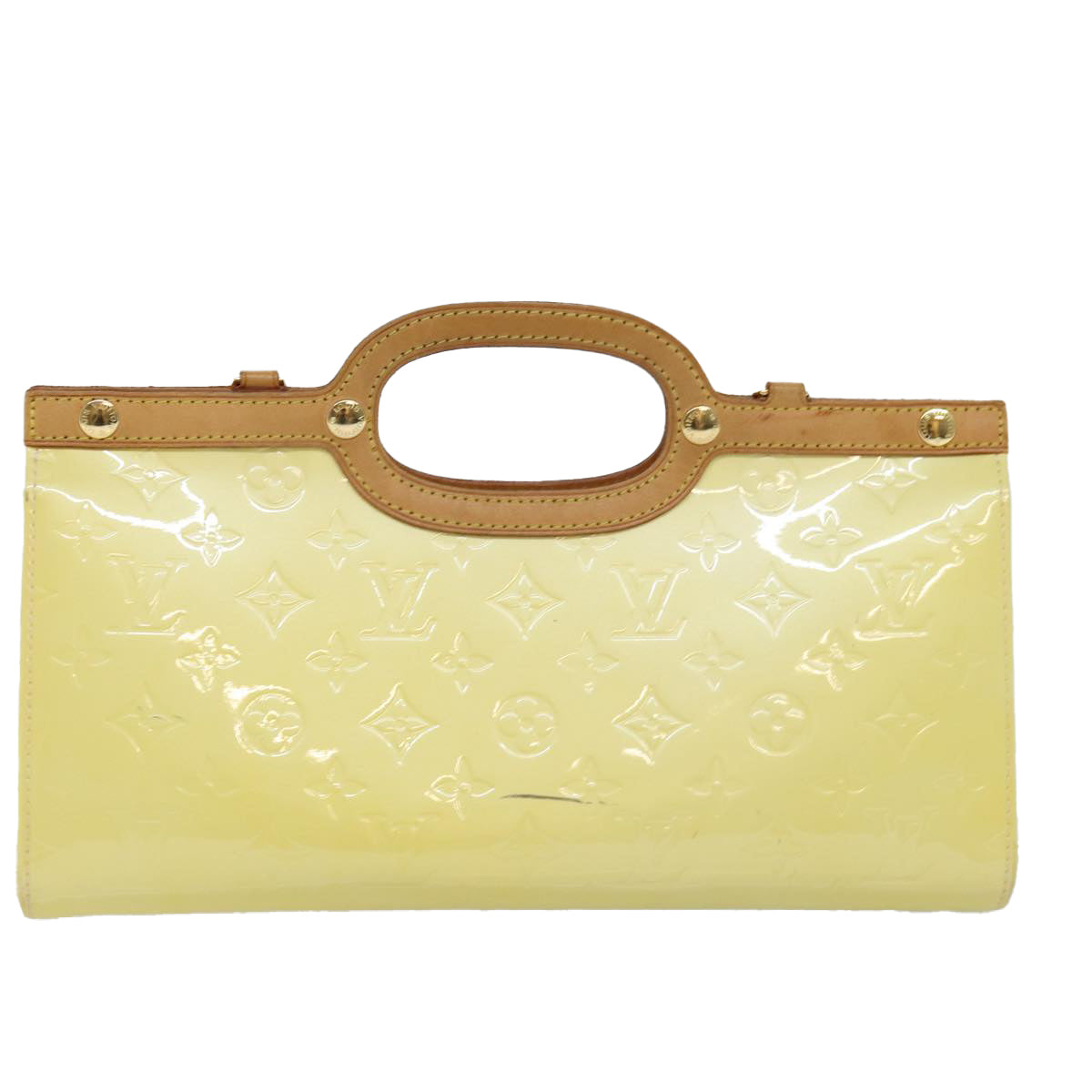 LOUIS VUITTON Monogram Vernis Roxbury Drive Hand Bag Perle M91374 LV 75364