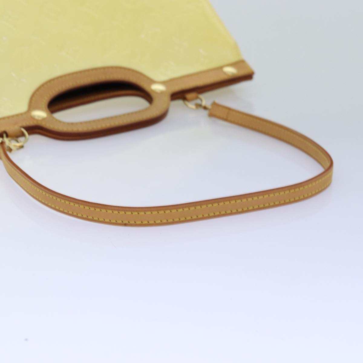 LOUIS VUITTON Monogram Vernis Roxbury Drive Hand Bag Perle M91374 LV 75364
